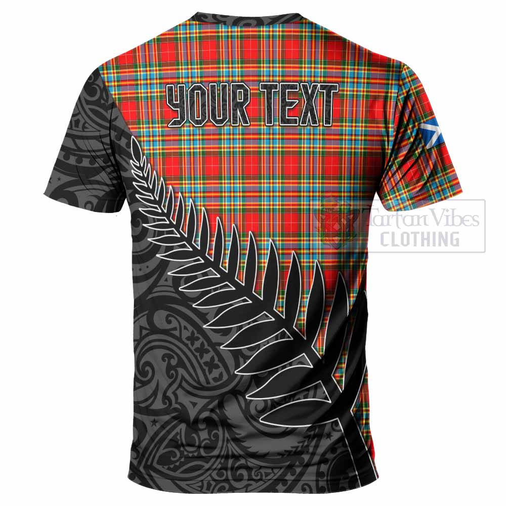 Tartan Vibes Clothing Chattan Crest Tartan T-Shirt with New Zealand Silver Fern Half Style