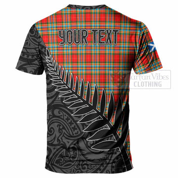 Chattan Crest Tartan T-Shirt with New Zealand Silver Fern Half Style