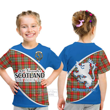 Chattan Family Crest Tartan Kid T-Shirt Celebrate Saint Andrew's Day in Style