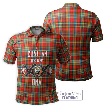 Chattan Tartan Polo Shirt with Family Crest DNA In Me Style