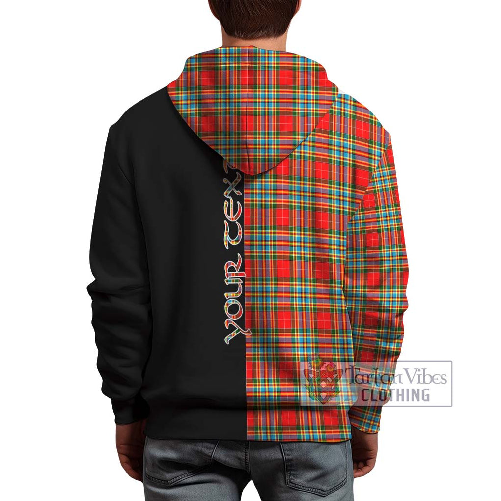 Chattan Tartan Hoodie with Family Crest and Half Of Me Style - Tartanvibesclothing Shop