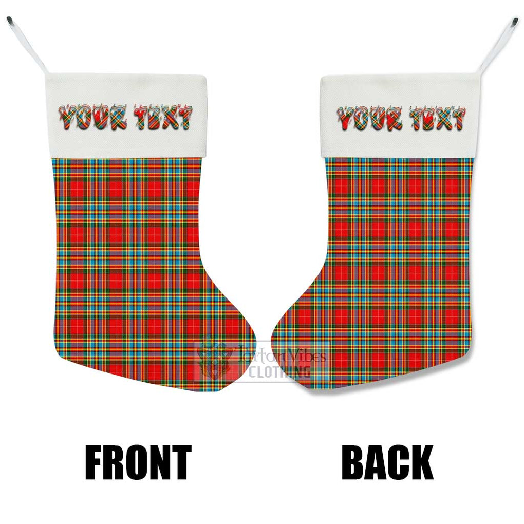 Tartan Vibes Clothing Chattan Tartan Christmas Stocking with Personalized Text