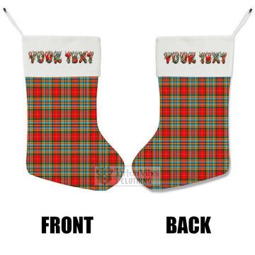 Chattan Tartan Christmas Stocking with Personalized Text