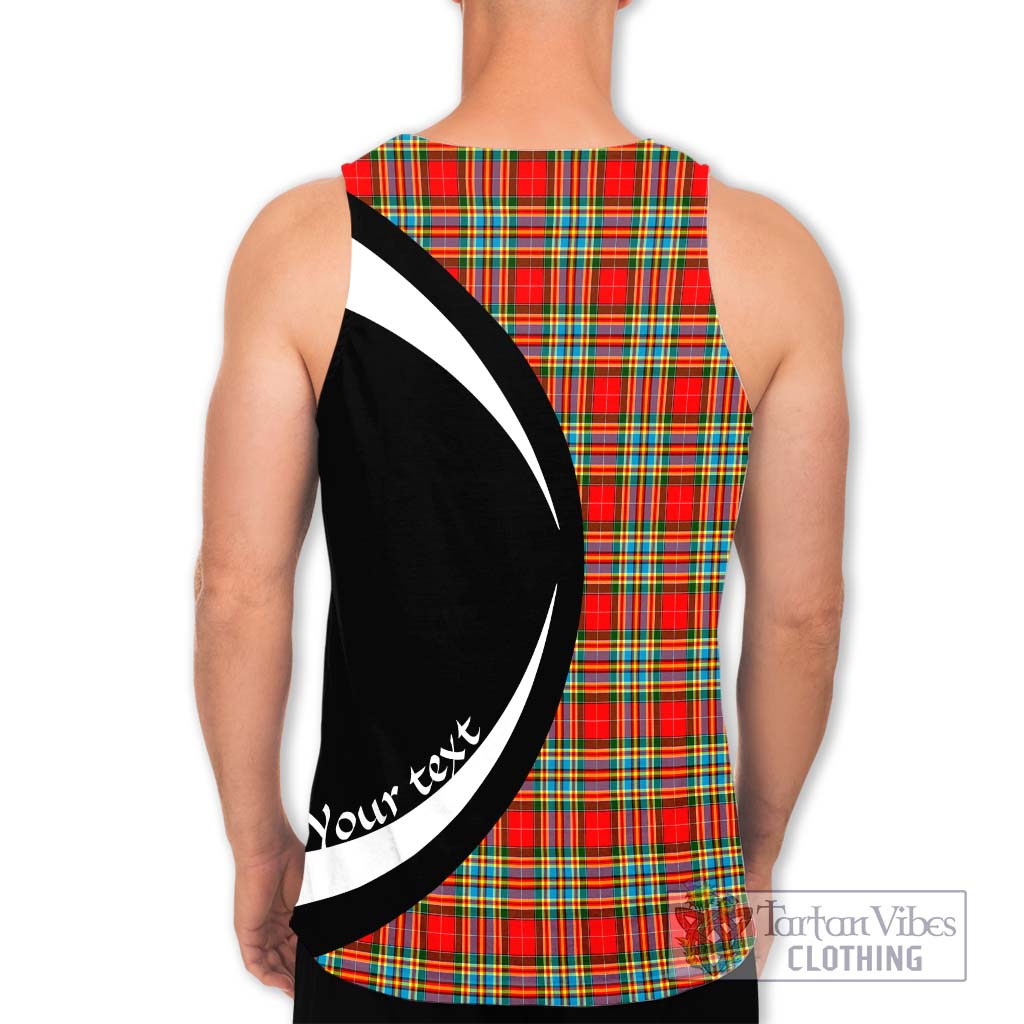 Chattan Tartan Men's Tank Top with Family Crest Circle Style - Tartan Vibes Clothing