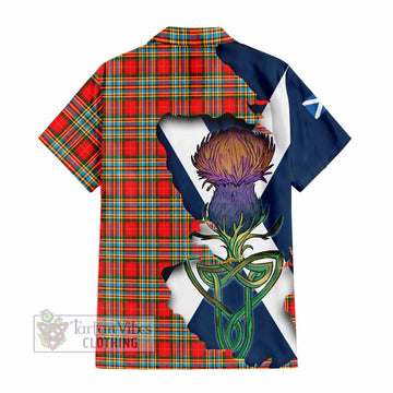 Chattan Tartan Family Crest Hawaiian Shirt Scottish Thistle Celtic Inspired - Tartan Vibes Clothing