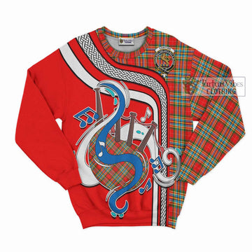 Chattan Tartan Sweatshirt with Epic Bagpipe Style