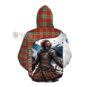 Chattan Crest Tartan Cotton Hoodie Inspired by the Freedom of Scottish Warrior