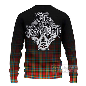 Chattan Tartan Ugly Sweater Featuring Alba Gu Brath Family Crest Celtic Inspired