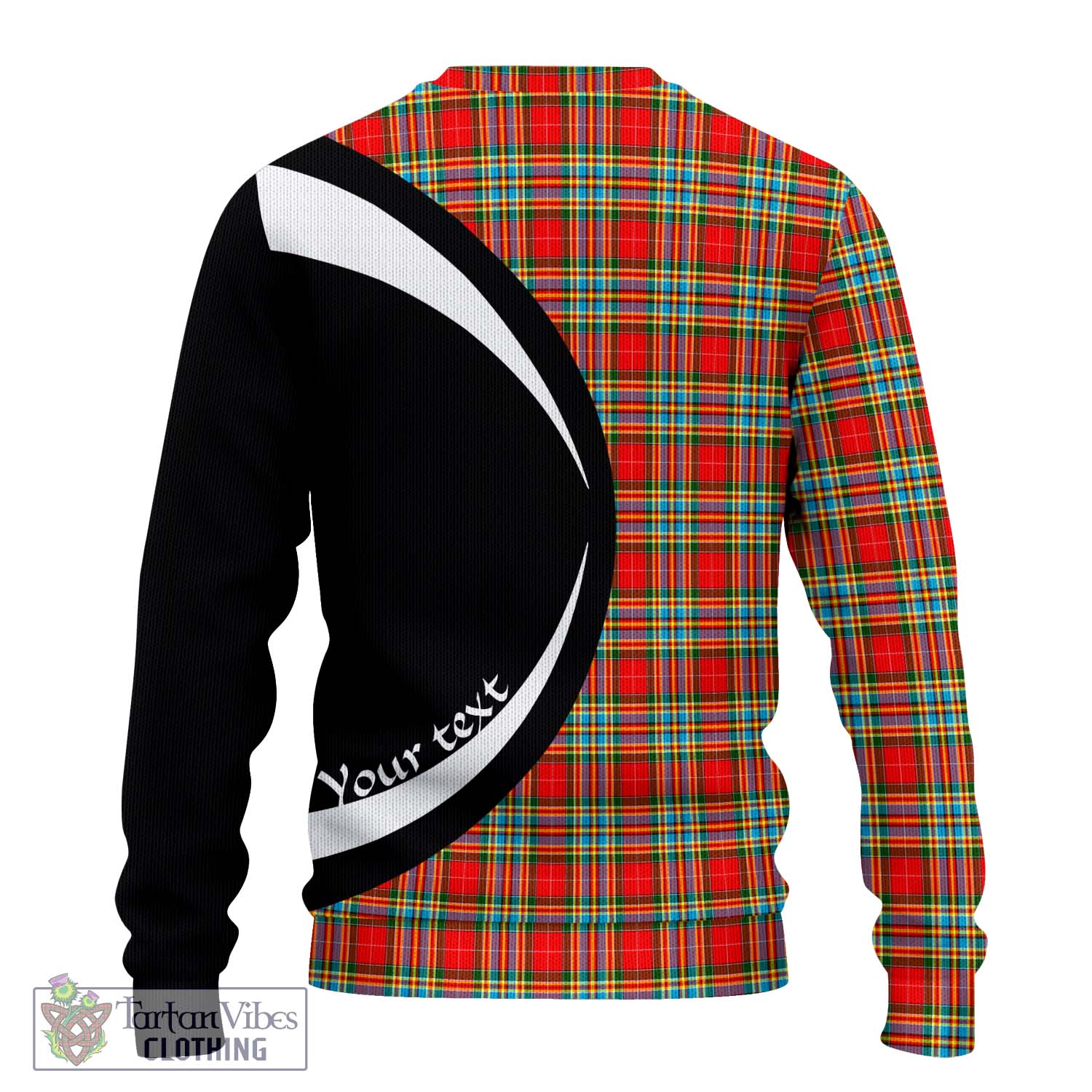 Chattan Tartan Ugly Sweater with Family Crest Circle Style - Tartan Vibes Clothing