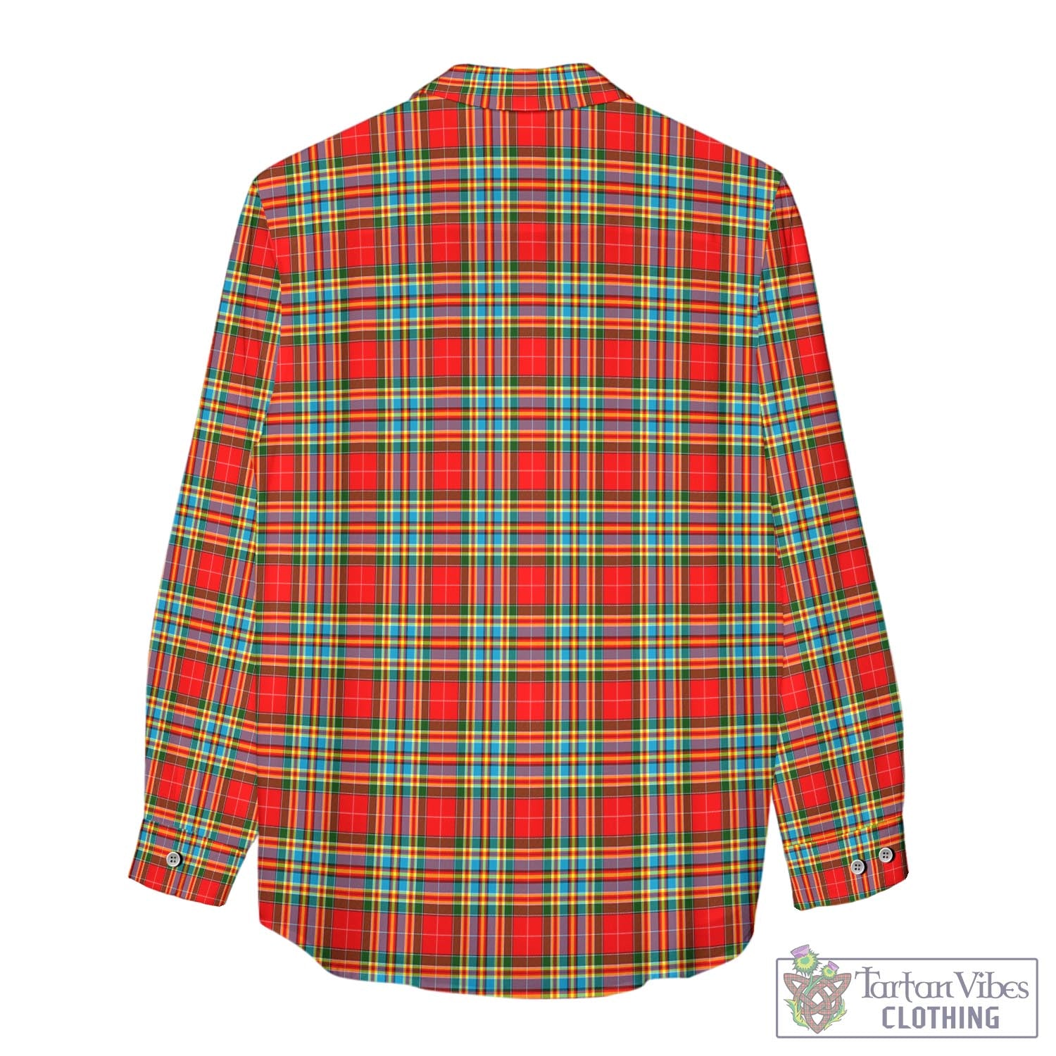 Tartan Vibes Clothing Chattan Tartan Womens Casual Shirt with Family Crest