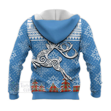 Chattan Clan Christmas Knitted Hoodie Celtic Reindeer Style