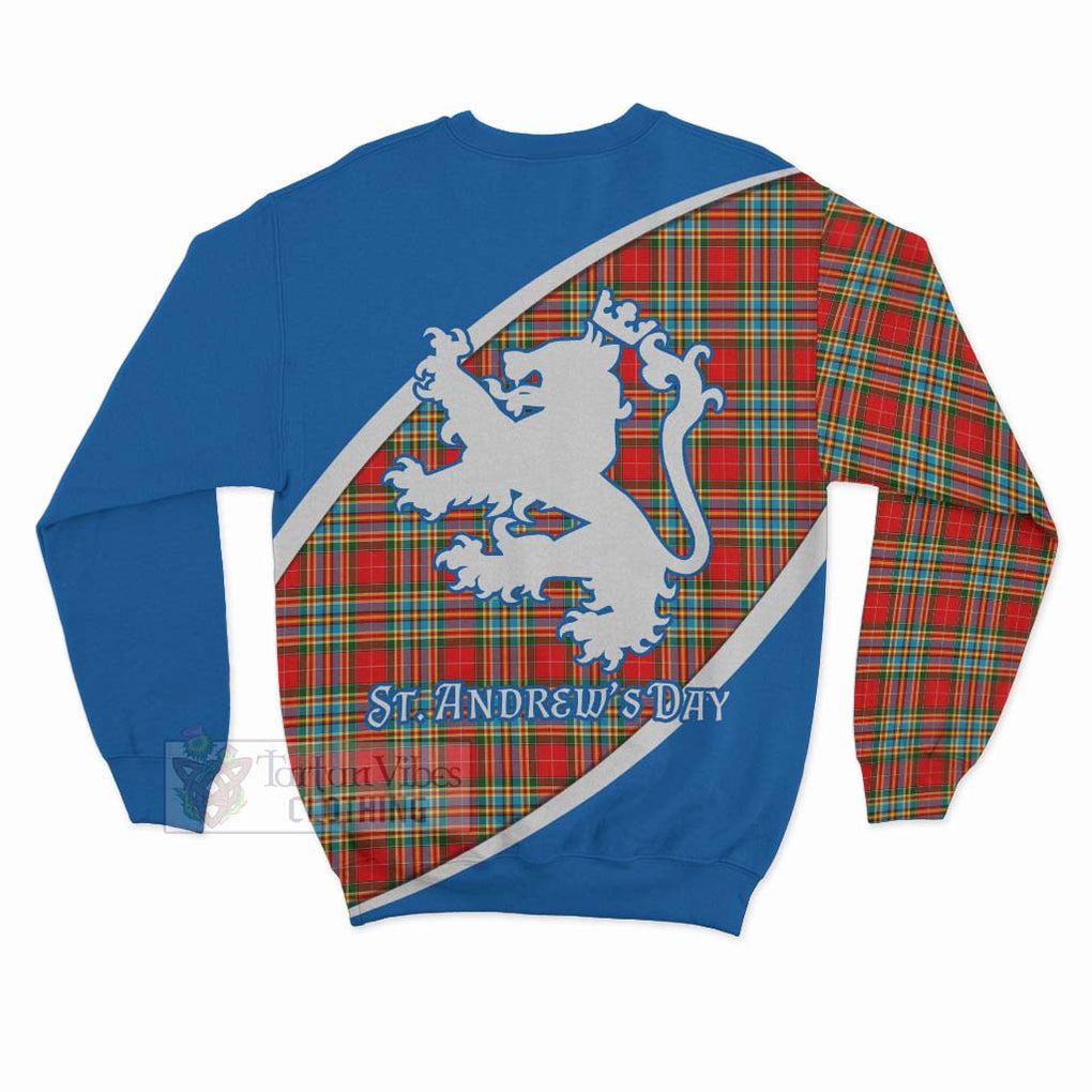 Tartan Vibes Clothing Chattan Family Crest Tartan Sweatshirt Celebrate Saint Andrew's Day in Style