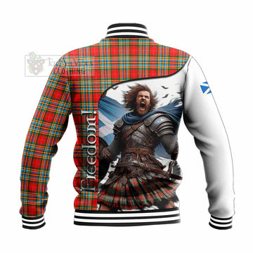 Chattan Crest Tartan Baseball Jacket Inspired by the Freedom of Scottish Warrior