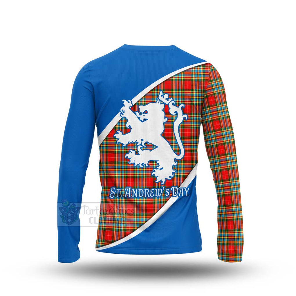 Tartan Vibes Clothing Chattan Family Crest Tartan Long Sleeve T-Shirt Celebrate Saint Andrew's Day in Style