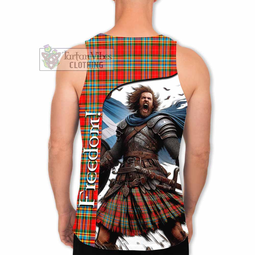 Tartan Vibes Clothing Chattan Crest Tartan Men's Tank Top Inspired by the Freedom of Scottish Warrior