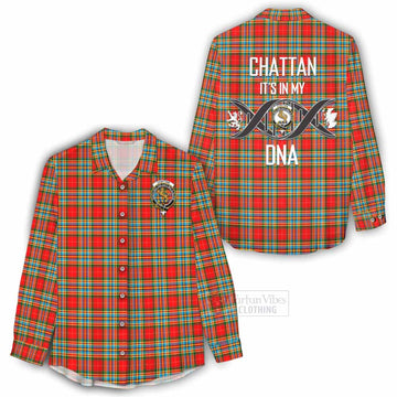 Chattan Tartan Women's Casual Shirt with Family Crest DNA In Me Style