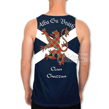 Chattan Tartan Lion Rampant Men's Tank Top  Proudly Display Your Heritage with Alba Gu Brath and Clan Name