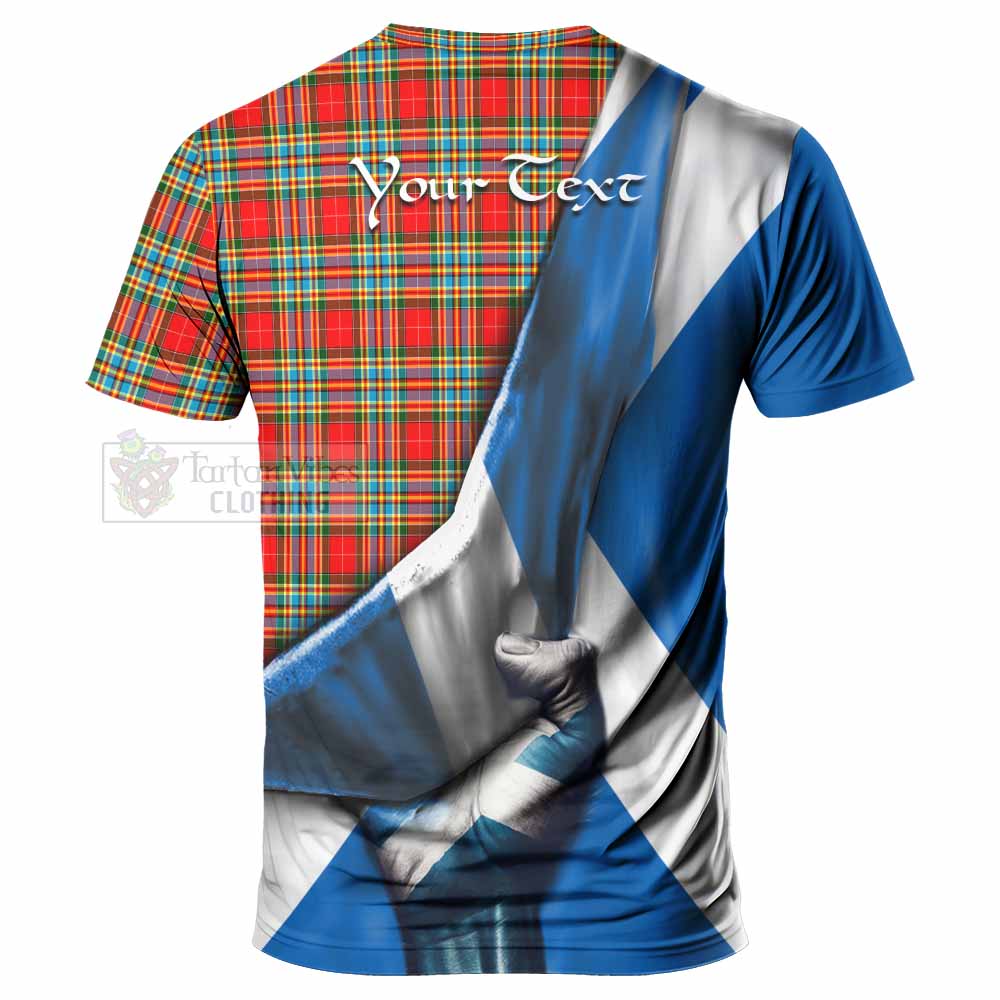 Tartan Vibes Clothing Chattan Tartan T-Shirt with Family Crest Scotland Patriotic Style