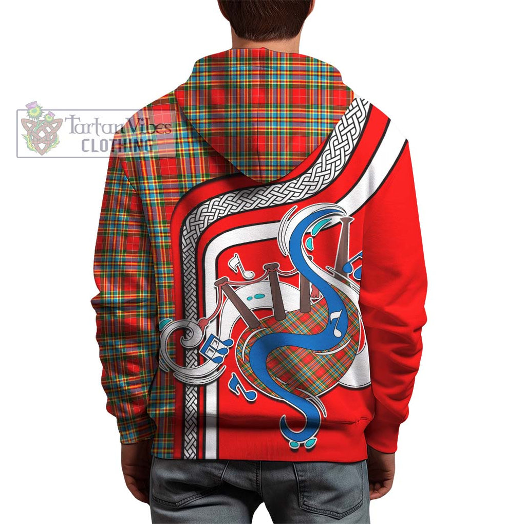 Chattan Tartan Hoodie with Epic Bagpipe Style - Tartanvibesclothing Shop