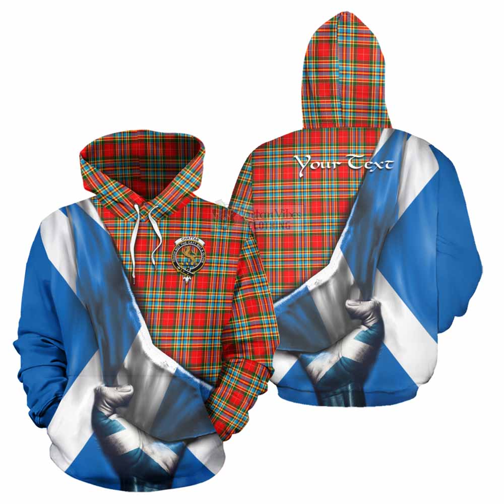 Tartan Vibes Clothing Chattan Tartan Hoodie with Family Crest Scotland Patriotic Style