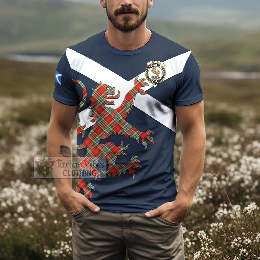 Tartan Vibes Clothing Chattan Tartan Lion Rampant T-Shirt – Proudly Display Your Heritage with Alba Gu Brath and Clan Name