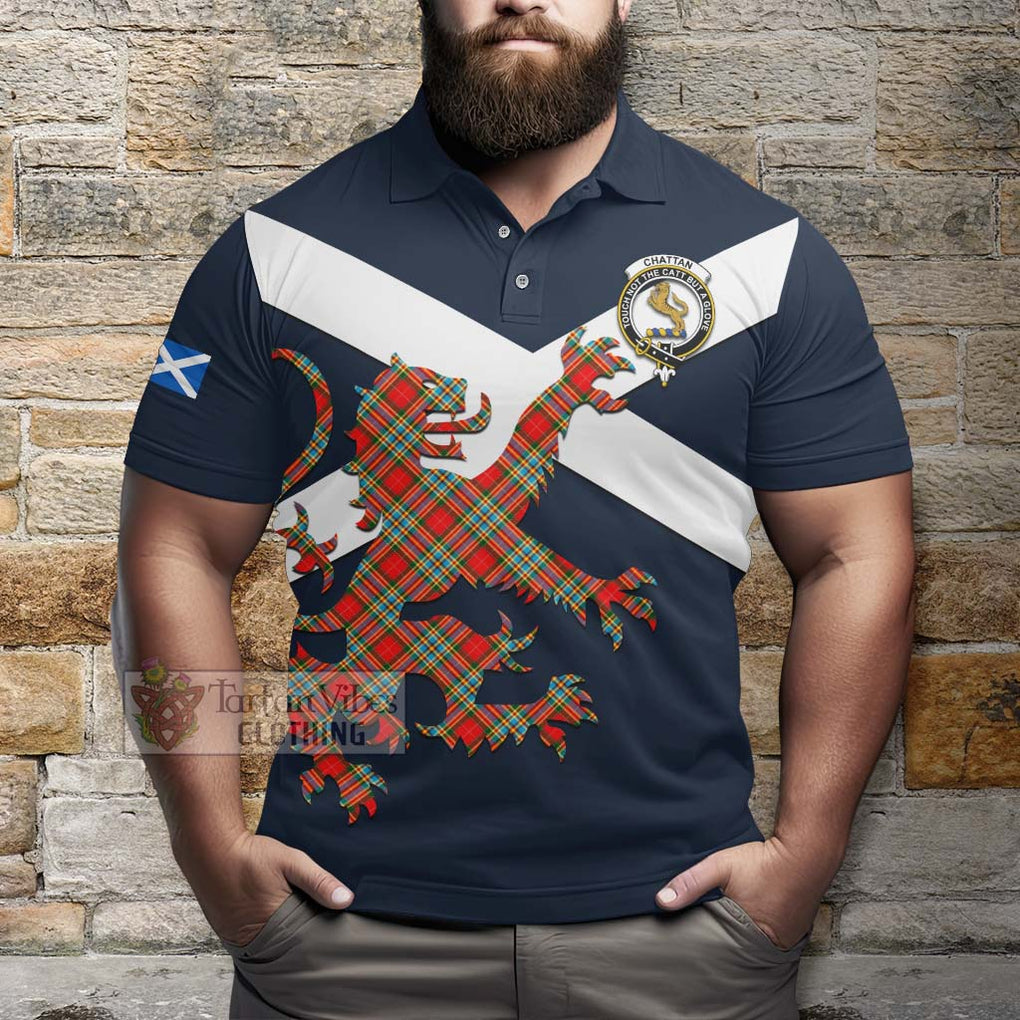 Tartan Vibes Clothing Chattan Tartan Lion Rampant Polo Shirt – Proudly Display Your Heritage with Alba Gu Brath and Clan Name