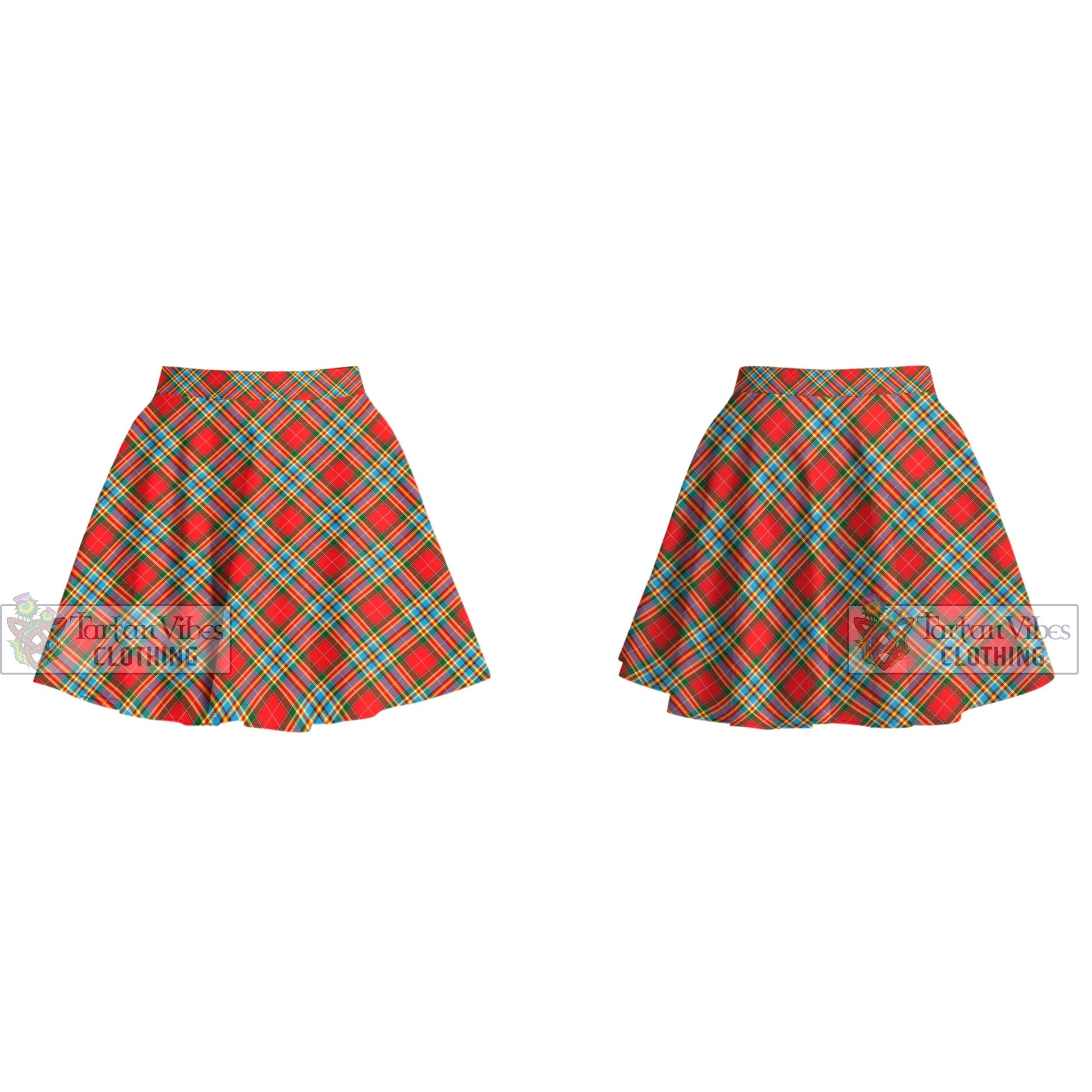 Tartan Vibes Clothing Chattan Tartan Women's Plated Mini Skirt