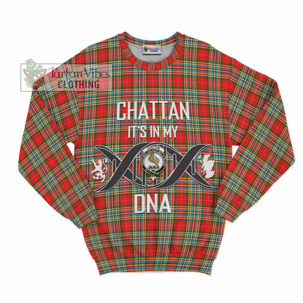 Chattan Tartan Sweatshirt with Family Crest DNA In Me Style - Tartanvibesclothing Shop