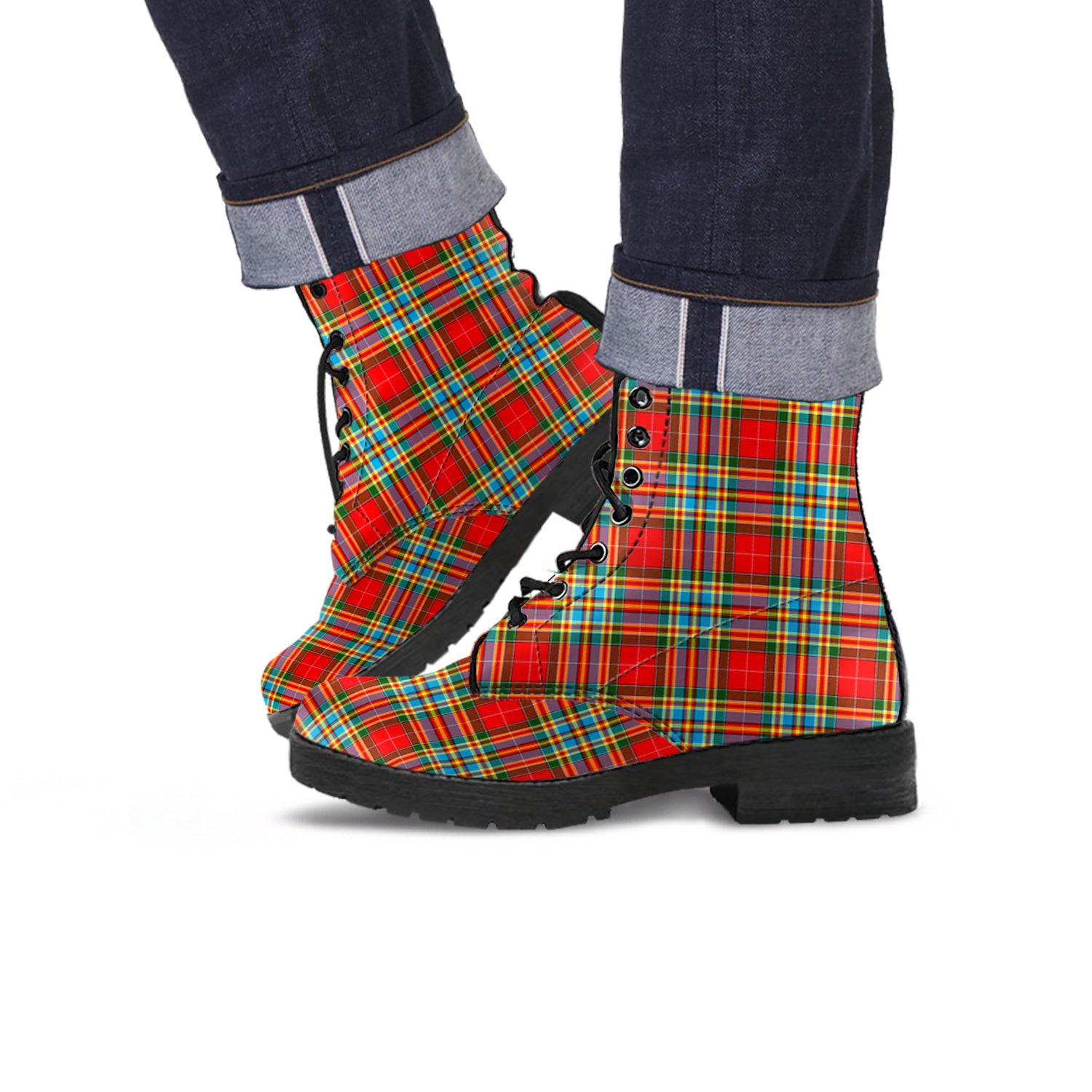 chattan-tartan-leather-boots