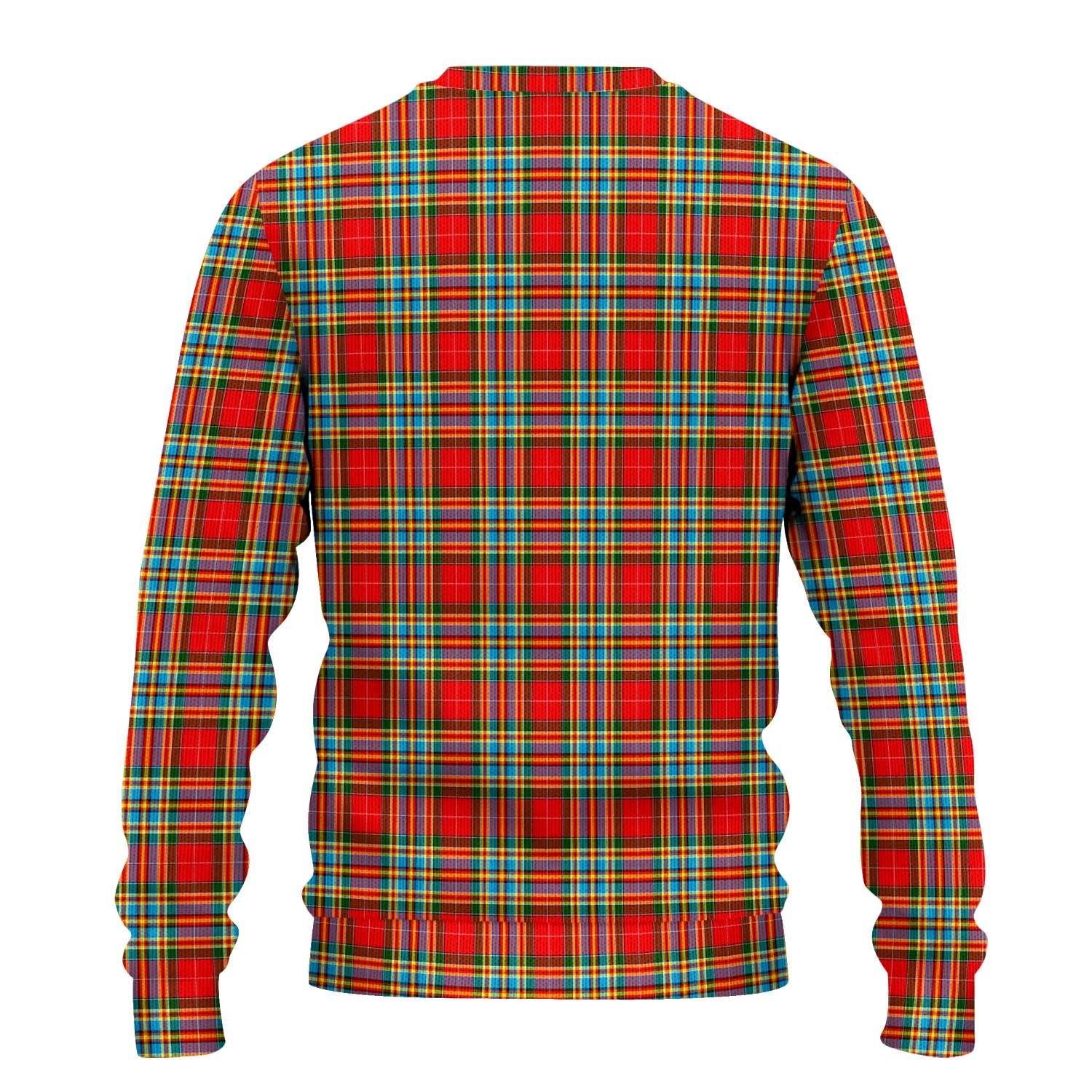 Chattan Tartan Knitted Sweater with Family Crest - Tartanvibesclothing