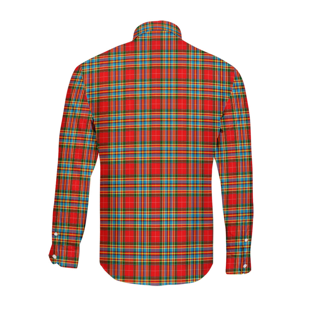 chattan-tartan-long-sleeve-button-up-shirt-with-family-crest