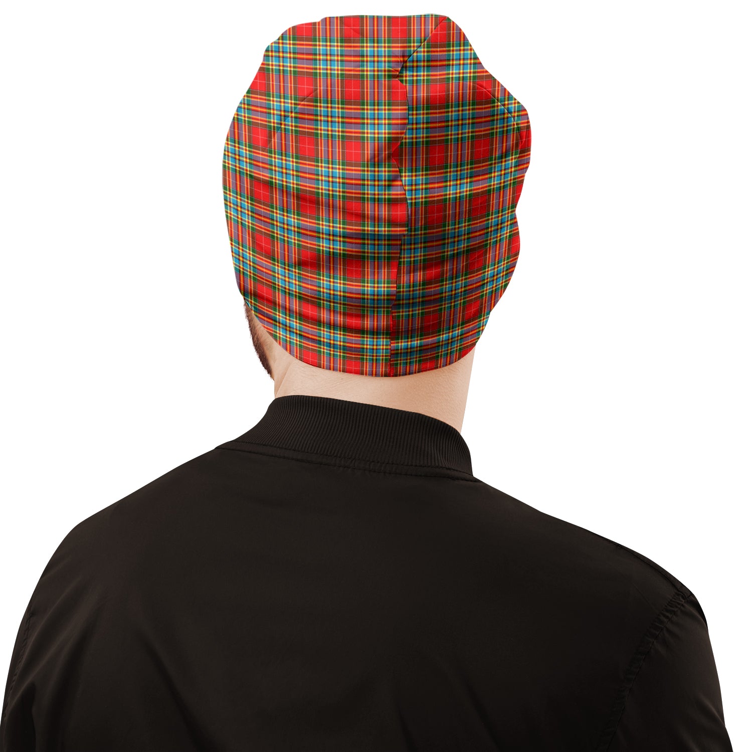 chattan-tartan-beanies-hat-with-family-crest