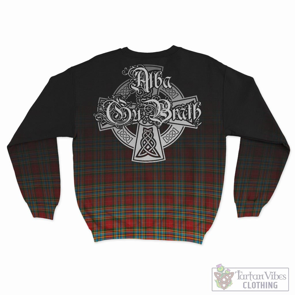 Tartan Vibes Clothing Chattan Tartan Sweatshirt Featuring Alba Gu Brath Family Crest Celtic Inspired