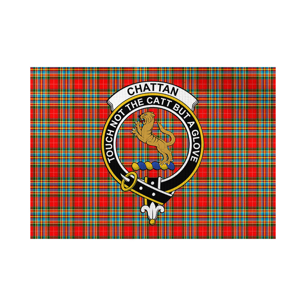 chattan-tartan-flag-with-family-crest