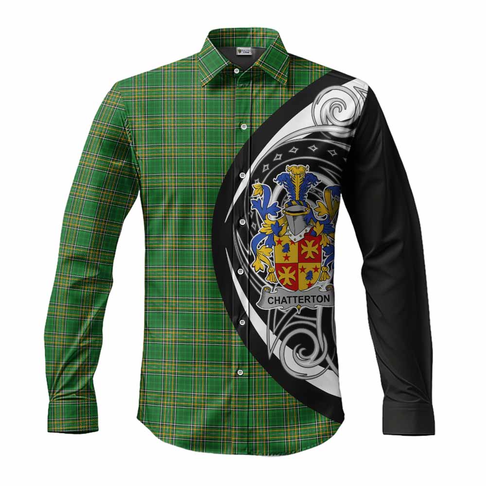 Chatterton Irish Clan Long Sleeve Button Shirt Celtic Circle Style Men's Shirt S - Tartan Vibes Clothing