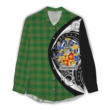 Chatterton Irish Clan Women's Casual Shirt Celtic Circle Style Female - Tartan Vibes Clothing