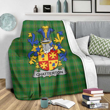 Chatterton Irish Clan Tartan Blanket with Coat of Arms - Tartan Vibes Clothing