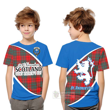 Cheyne Family Crest Tartan Kid T-Shirt Celebrate Saint Andrew's Day in Style