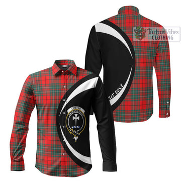 Cheyne Tartan Long Sleeve Button Up with Family Crest Circle Style