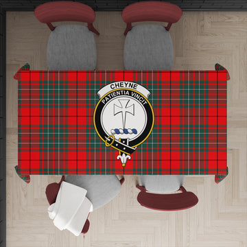 Cheyne Tartan Tablecloth with Family Crest