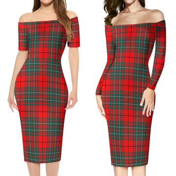 Cheyne Tartan Off Shoulder Lady Dress