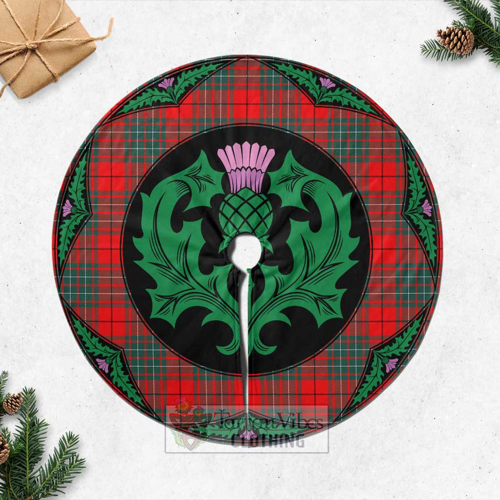 Tartan Vibes Clothing Cheyne Tartan Christmas Tree Skirt Scottish Thistle Style