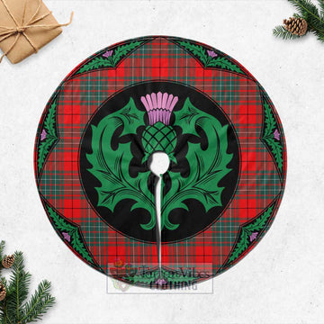 Cheyne Tartan Christmas Tree Skirt Scottish Thistle Style