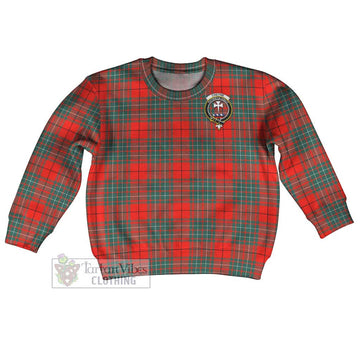 Cheyne Tartan Kid Ugly Sweater with Family Crest