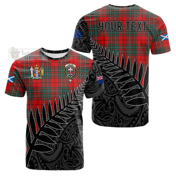 Cheyne Crest Tartan Cotton T-shirt with New Zealand Silver Fern Half Style