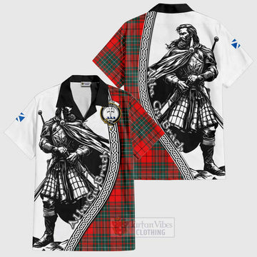 Cheyne Tartan Clan Crest Hawaiian Shirt with Highlander Warrior Celtic Style Kid - Tartan Vibes Clothing