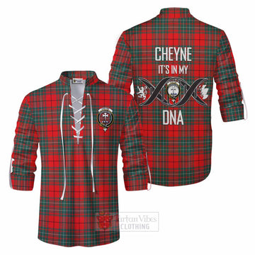 Cheyne Tartan Ghillie Kilt Shirt with Family Crest DNA In Me Style