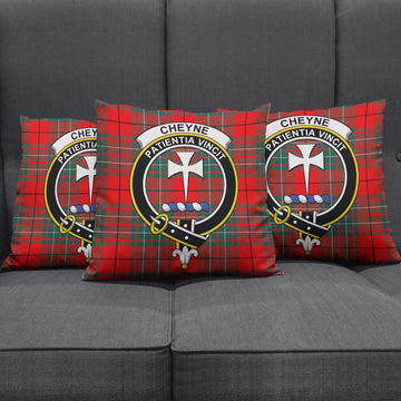 Cheyne Tartan Pillow Cover with Family Crest