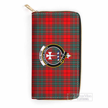 Cheyne Tartan Women's Leather Wallet with Family Crest One Size 19.7*10.5*3.5 cm - Tartan Vibes Clothing
