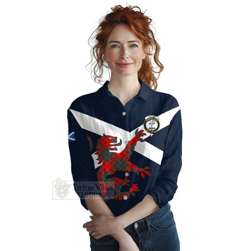 Cheyne Tartan Lion Rampant Women's Casual Shirt Proudly Display Your Heritage with Alba Gu Brath and Clan Name